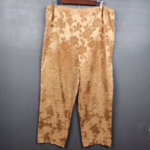 VICTORIAS SECRET‎ Gold Label Vintage Gold  Wide Leg Pajama Pants Size M *READ*